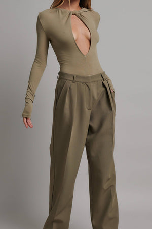 Bayse Brand Orian Bodysuit | Pale Khaki
