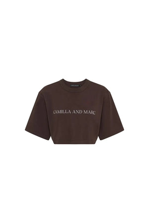 C&M Camilla & Marc Pierre Cropped Tee | Chocolate