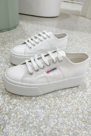 Superga 2790 White Canvas Full Platform BEST SELLER | RESTOCKED