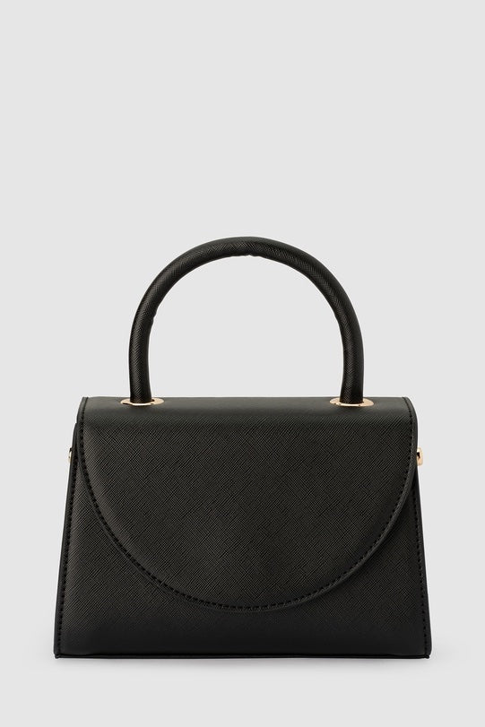 Olga Berg Sasha Top Handle Bag | Black