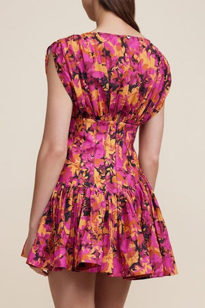 Acler Clifton Dress | Cerise Flora Print
