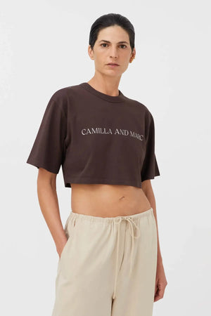 C&M Camilla & Marc Pierre Cropped Tee | Chocolate