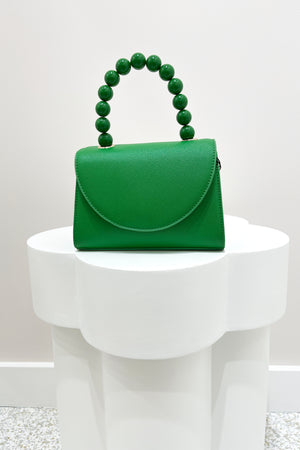 Olga Berg Wendy Acrylic Bead Bag | Green