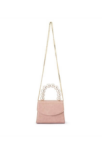 Olga Berg Peta Pearl Handle Bag | Pink
