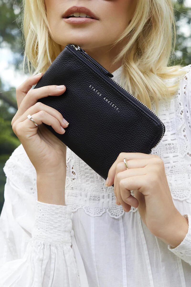 Status Anxiety Smoke and Mirrors Wallet | Black