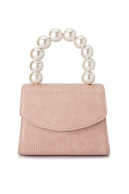 Olga Berg Peta Pearl Handle Bag | Pink