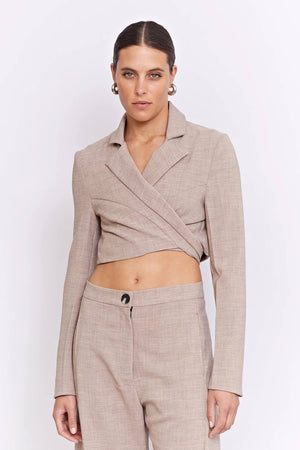 Pfeiffer Baxter Cropped Blazer | Biscuit