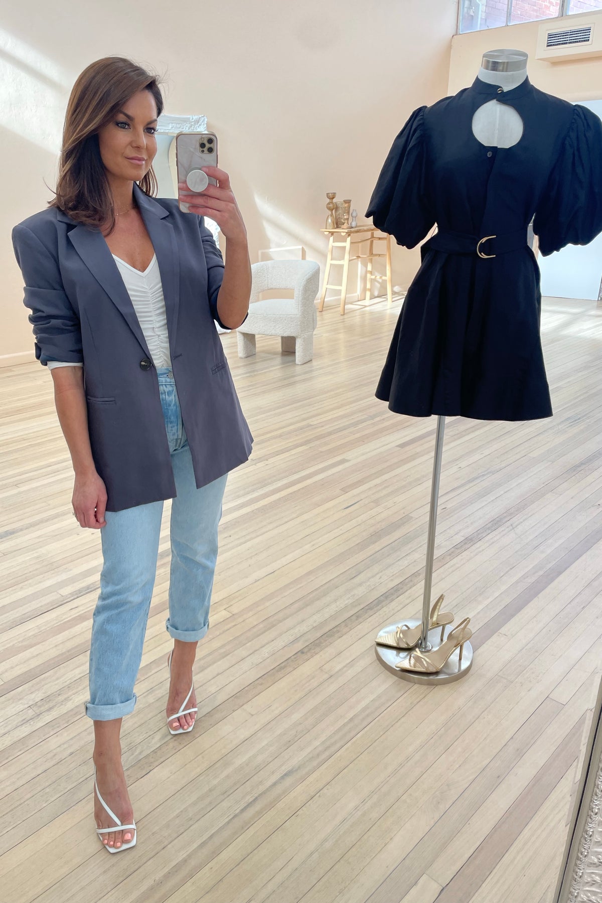 Chosen By Fifi & Annie The Olga Oversized Blazer | Charcoal || BEST SELLER