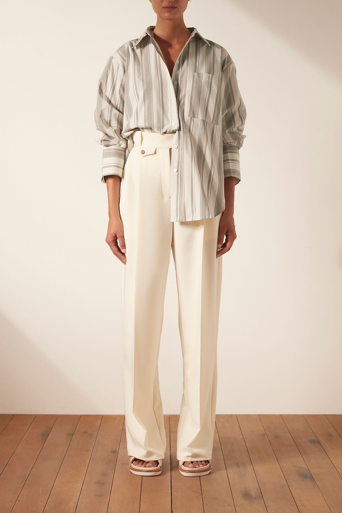 Shona Joy Laurent Oversized Wide Cuff Shirt