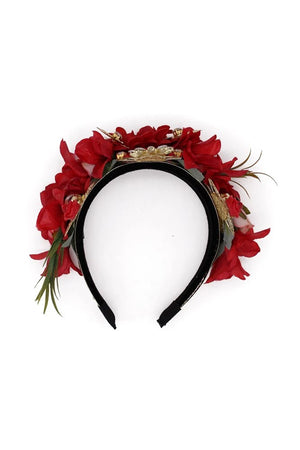 Morgan & Taylor Violet Headpiece Red