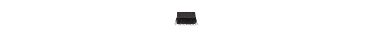 Olga Berg Mia Glitter Feather Trim Clutch Black