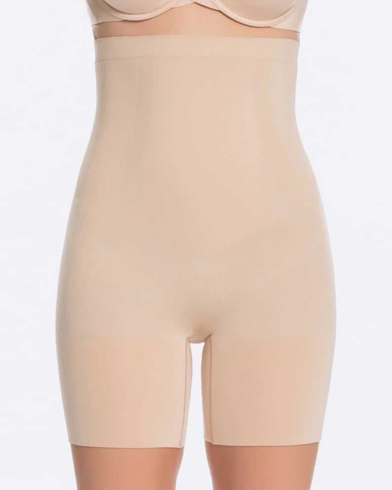Spanx Oncore High-Waisted Mid-Thigh Short in Soft Nude
