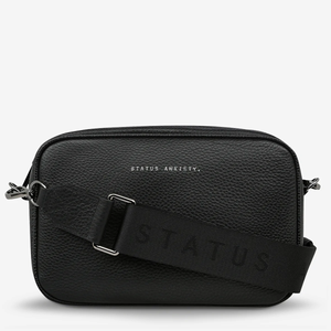 Status Anxiety Plunder With Webbed Strap Bag | Black