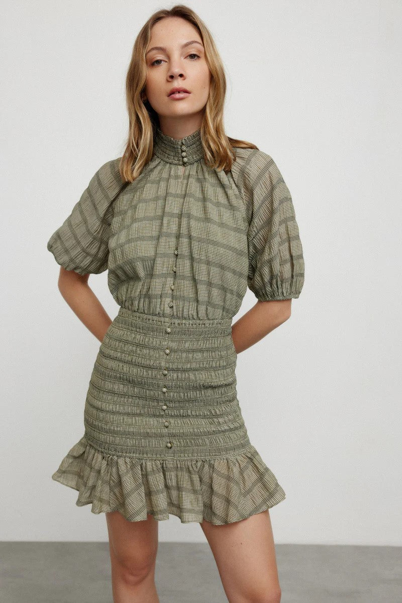 Significant Other Sophie Mini Dress Fern Check