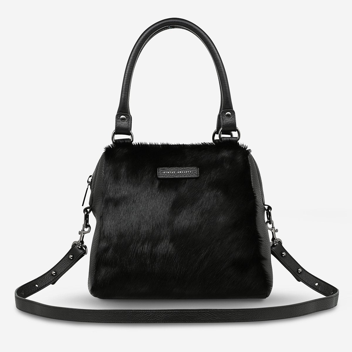 Status Anxiety Last Mountains Bag Black Black Fur Fifi Annie