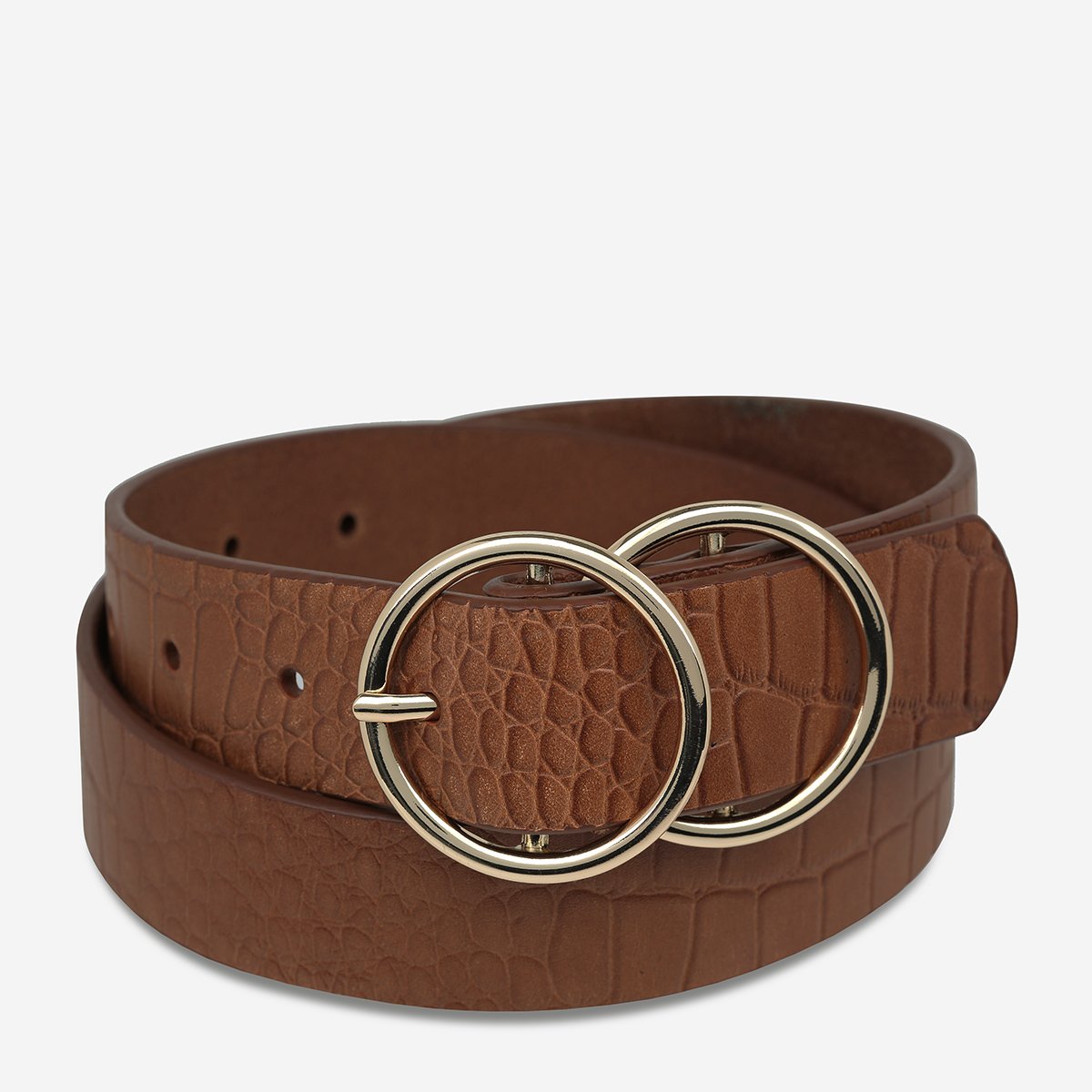 Status Anxiety Mislaid Belt Tan Croc/Gold