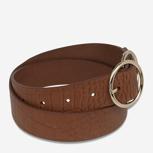 Status Anxiety Mislaid Belt Tan Croc/Gold