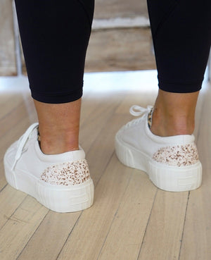 Superga 2631 Calfhair Details In White Avorio Leopard Spots