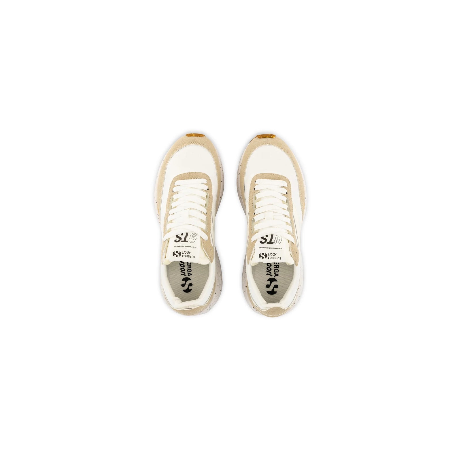Superga 4089 Training 9TS Slim Vegan Faux Leather Beige/ Avorio
