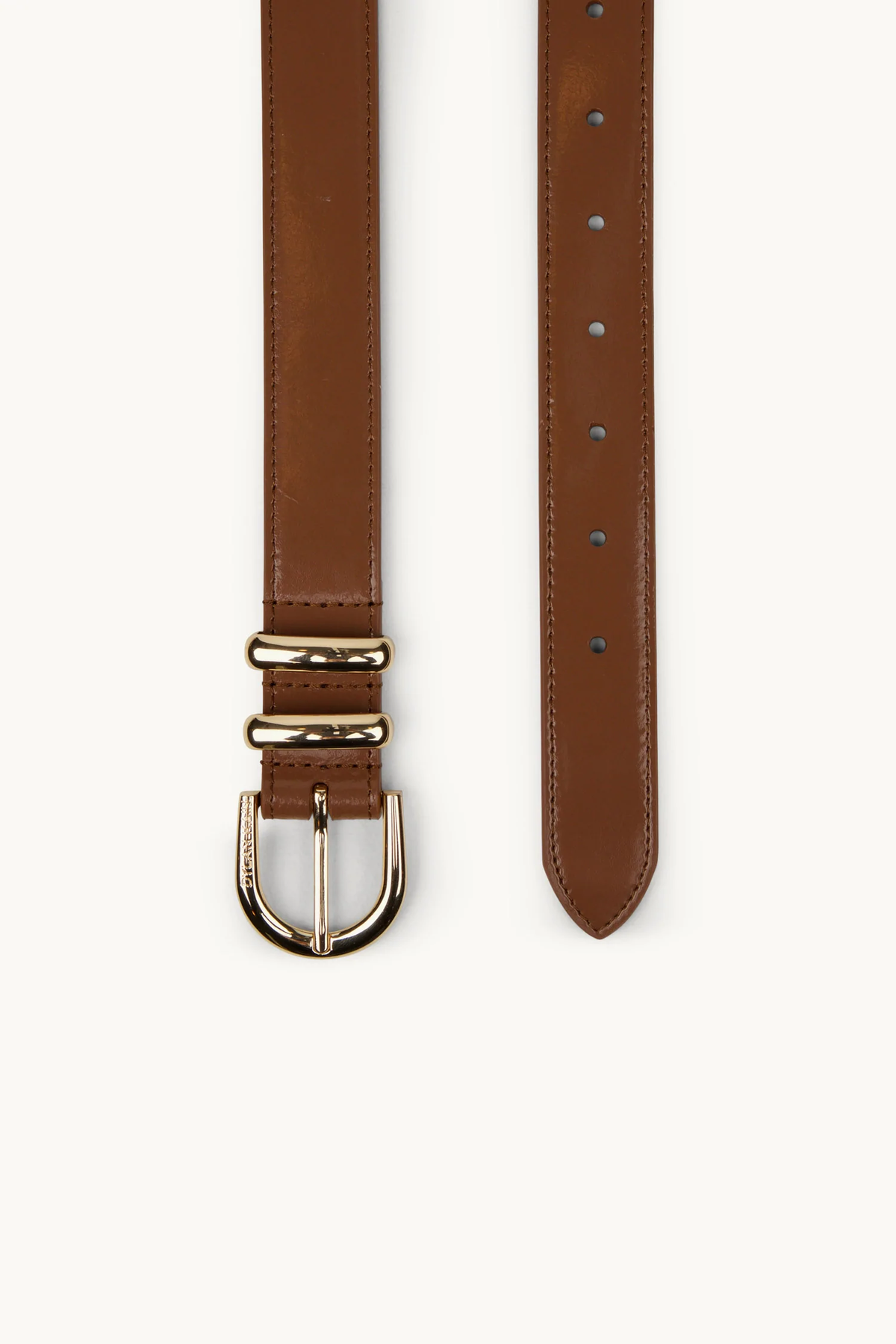 Dylan Kain The Tia Patent Belt Chocolate